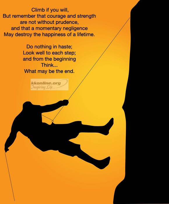 Do nothing in haste