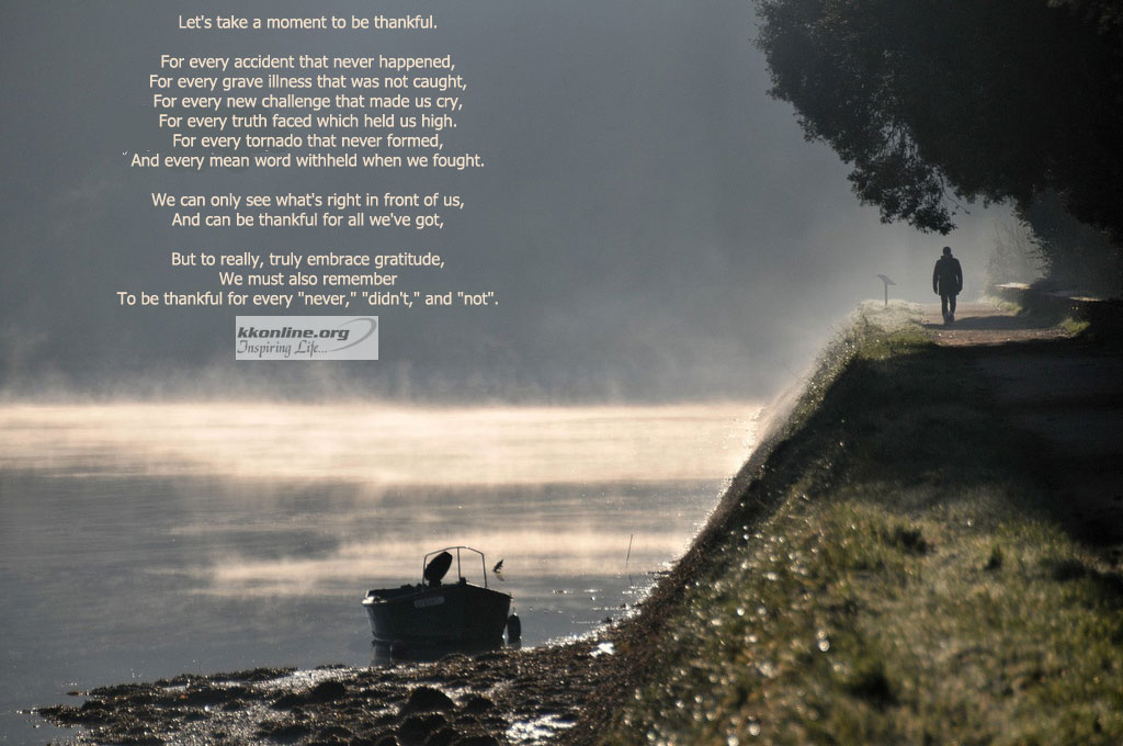 Let's take a moment to be thankful.