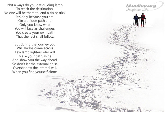 Guiding light when alone