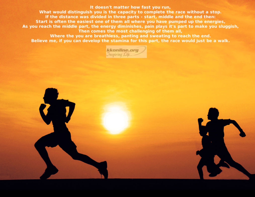 It doesn't matter how fast you run