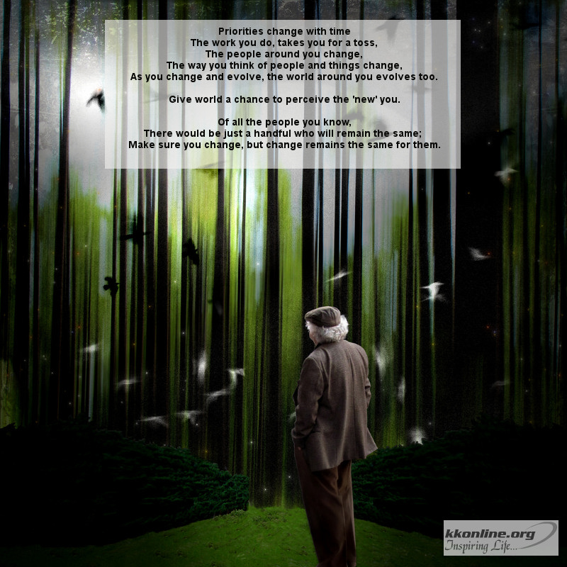 Priorities change with time